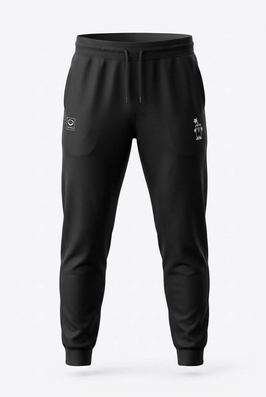 Evoshield Men's Performance Fleece Jogger Sweatpants with Cartoon Bomb Graphic